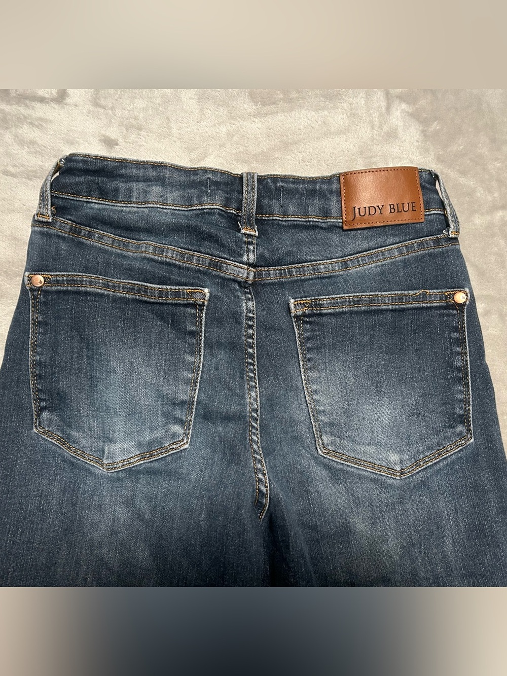 Judy Blue Wide Leg Crop Jeans Women’s 5/27 Dark Wash Denim - Picture 3 of 6